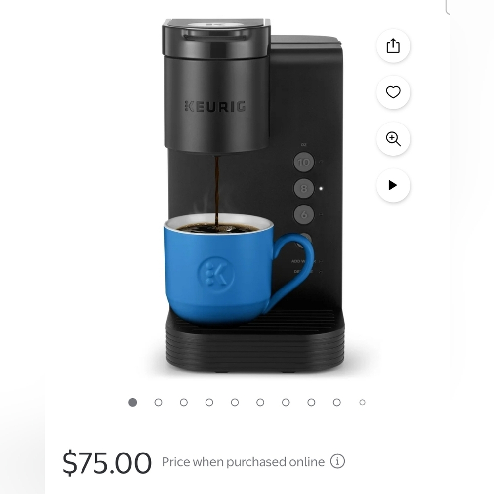 Keurig K-Express Essentials Matte Black Single-Serve K-Cup Pod Coffee Maker